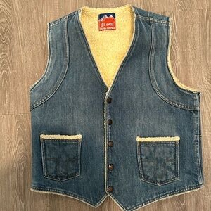 Vintage denim Sherpa vest